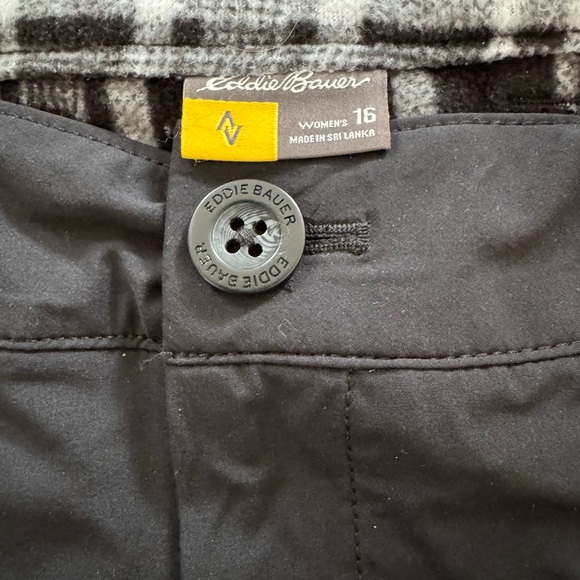 Eddie Bauer Travex Black Fleece Lined Hiking Outdoor Pants Sz 16 Women's - Picture 4 of 5